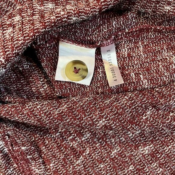 Bobbie Brooks Ladies Red Speckled Button Down Tie Bottom Sweater XL - Picture 11 of 11